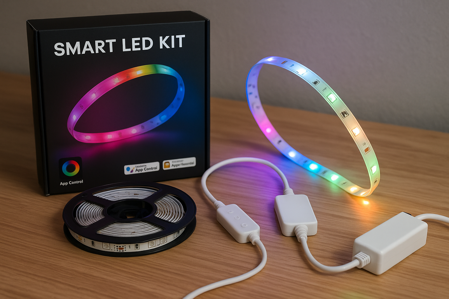 GlowStrip Smart LED Light Kit โ 16ft RGB with App & Music Sync