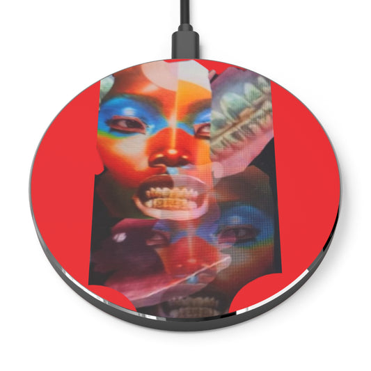 Bold Art Wireless Charger - Fast Phone Charge, Decorative Charging Pad, Unique Gift for Art Lovers, Home and Office Decor